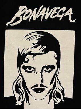 BONAVEGA Graphic Black Tee - White Print